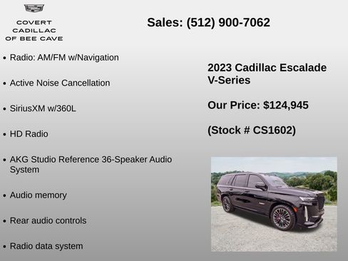 Used 2023 Cadillac Escalade V w/ Heavy-Duty Trailer Package AWD/4WD image 36