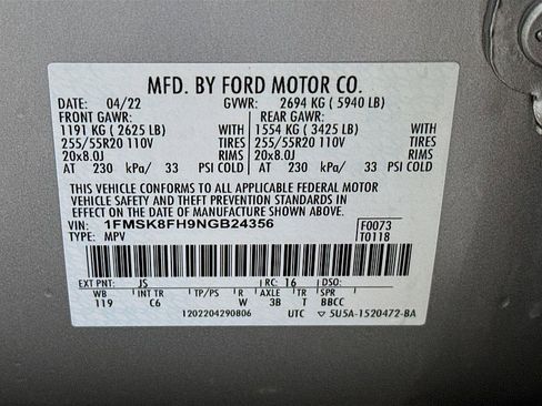 Used 2022 Ford Explorer Limited w/ Equipment Group 301A image 35