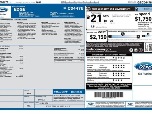 Used 2016 Ford Edge SEL w/ Equipment Group 201A FWD image 15