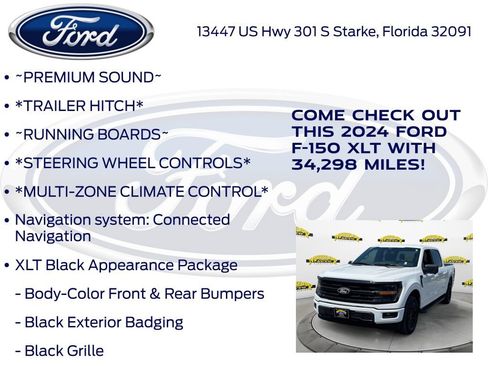 Certified 2024 Ford F150 XLT w/ XLT Black Appearance Package RWD image 17