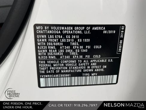 Used 2019 Volkswagen Atlas SE image 66