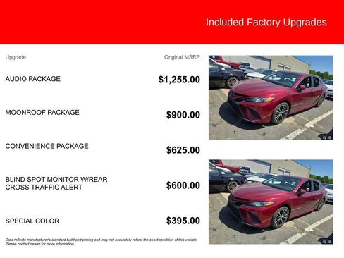 Used 2018 Toyota Camry SE w/ Audio Package FWD image 2