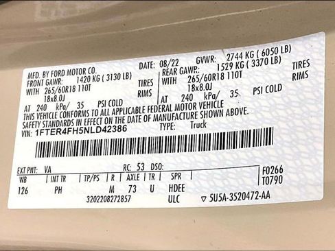 Used 2022 Ford Ranger XLT w/ Equipment Group 301A Mid AWD/4WD image 39