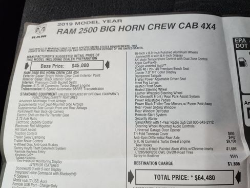 Used 2019 RAM 2500 Big Horn AWD/4WD image 48
