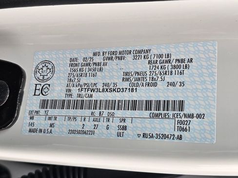 Certified 2025 Ford F150 XLT w/ Equipment Group 301A Standard AWD/4WD image 33