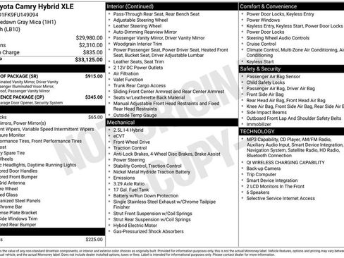 Used 2015 Toyota Camry XLE w/ Moonroof Package FWD image 45