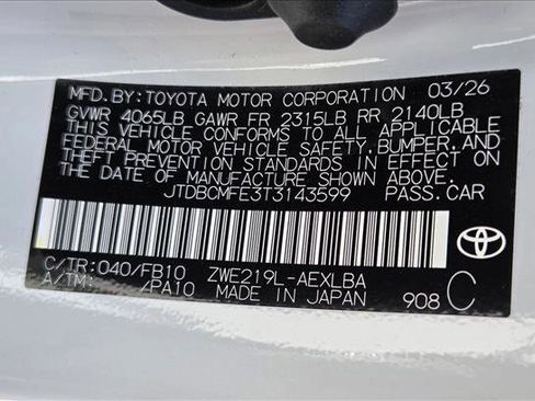Certified 2026 Toyota Corolla LE w/ Carpet Mat Package (TMS) FWD image 23