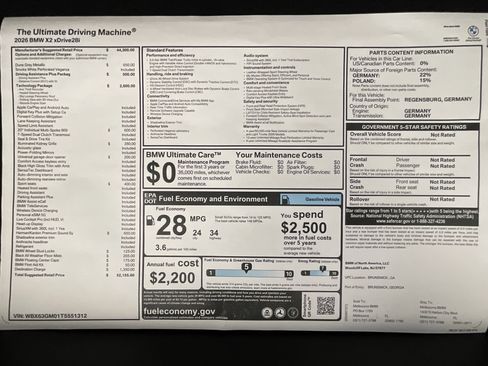 New 2026 BMW X2 xDrive28i w/ Technology Package image 36