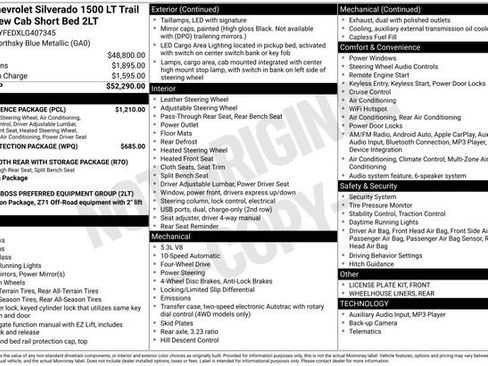 Used 2020 Chevrolet Silverado 1500 LT Trail Boss w/ Convenience Package AWD/4WD image 27