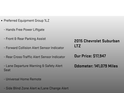 Used 2015 Chevrolet Suburban LTZ AWD/4WD image 18