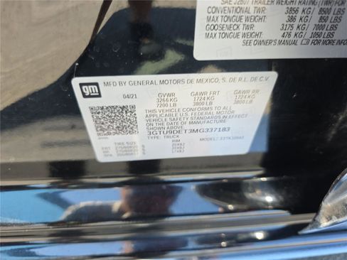 Used 2021 GMC Sierra 1500 SLT w/ SLT Premium Plus Package image 38