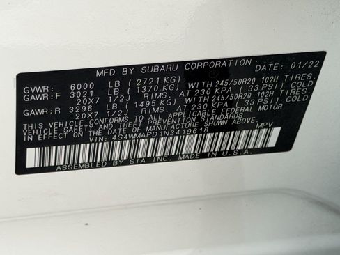 Used 2022 Subaru Ascent Limited w/ Technology Package AWD/4WD image 32