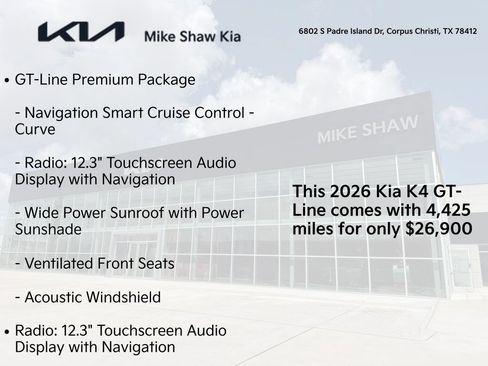 Certified 2026 Kia K4 GT-Line w/ GT-Line Premium Package FWD image 4