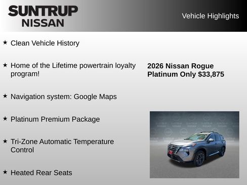 Used 2026 Nissan Rogue Platinum w/ Platinum Premium Package AWD/4WD image 8