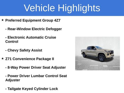 Certified 2023 Chevrolet Colorado Z71 w/ Z71 Convenience Package 2 AWD/4WD image 4