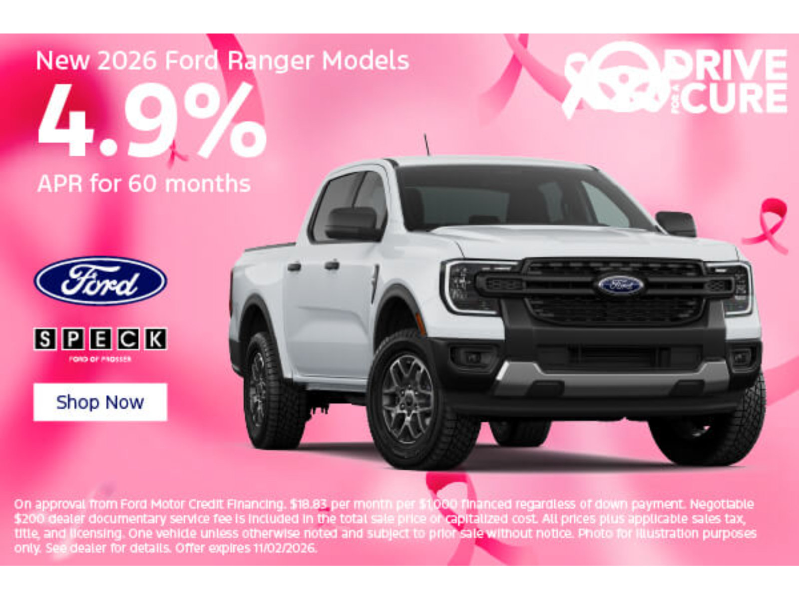New 2026 Ford Ranger XLT w/ Equipment Group 301A High AWD/4WD image 2