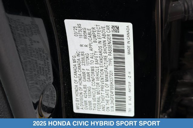 Certified 2025 Honda Civic Sport image 32