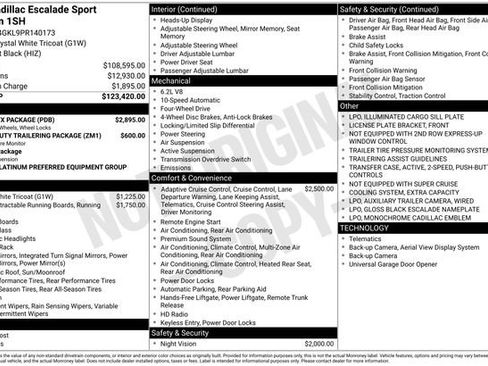 Used 2023 Cadillac Escalade Sport Platinum w/ LPO, ONYX Package image 28