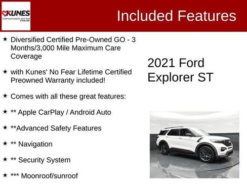 Used 2021 Ford Explorer ST w/ Equipment Group 401A AWD/4WD image 2