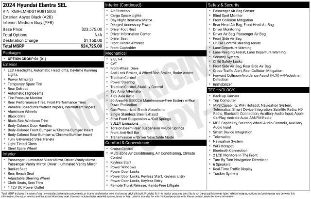 Used 2024 Hyundai Elantra SEL FWD image 3