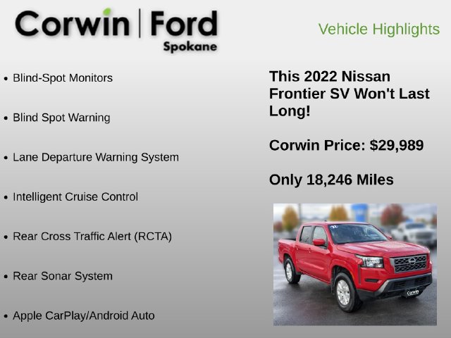 Used 2022 Nissan Frontier SV w/ Technology Package AWD/4WD image 12
