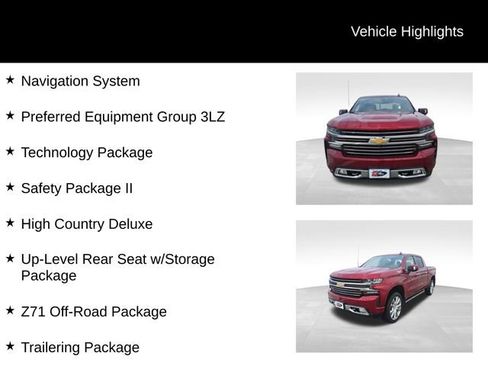Used 2019 Chevrolet Silverado 1500 High Country w/ Technology Package image 14