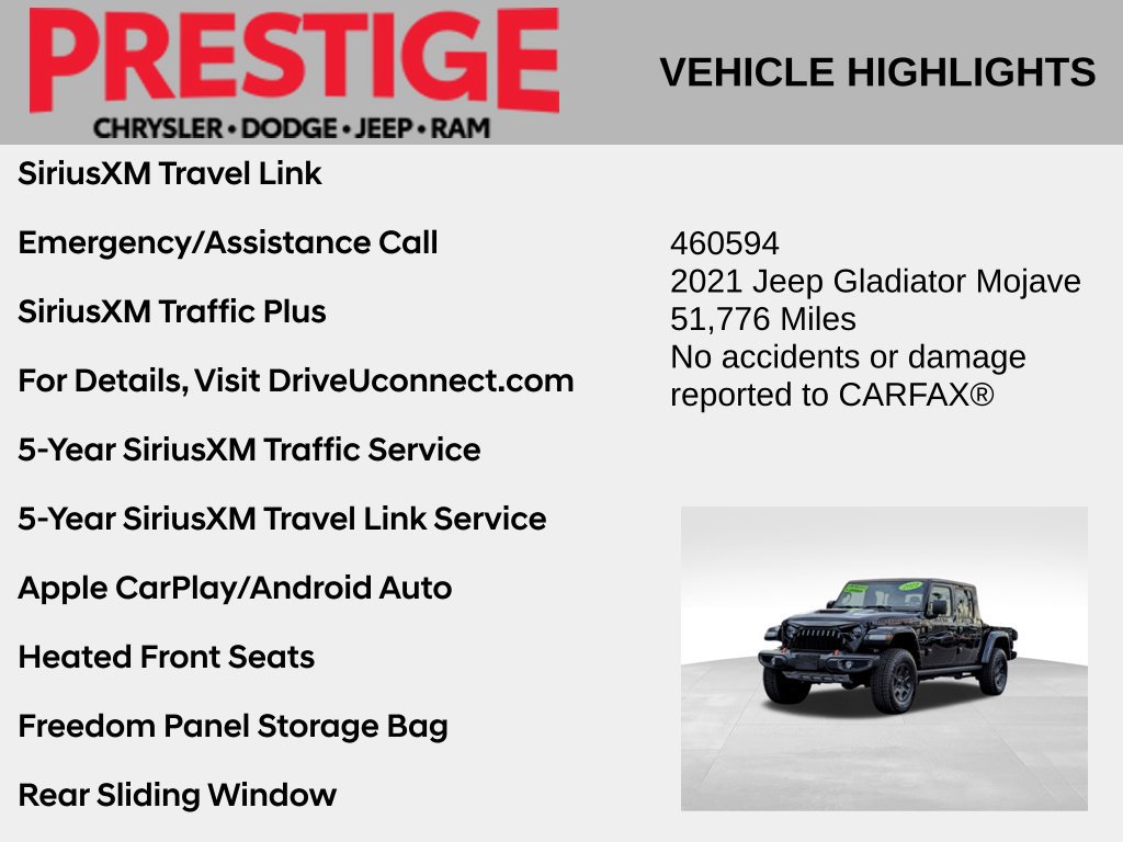 Used 2021 Jeep Gladiator Mojave AWD/4WD image 8