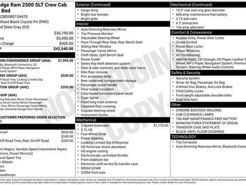 Used 2008 Dodge Ram 2500 Truck SLT w/ Navigation Convenience Group image 34