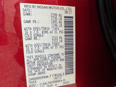 Used 2017 Nissan Frontier SV w/ SV Value Truck Package RWD image 33