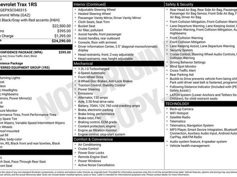 Used 2025 Chevrolet Trax RS w/ Driver Confidence Package FWD image 26
