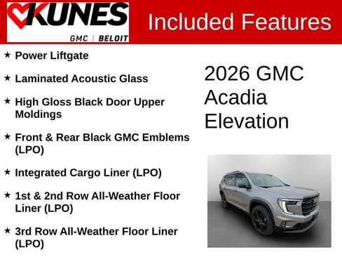 New 2026 GMC Acadia Elevation w/ Black Edition image 3
