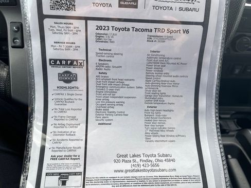 Used 2023 Toyota Tacoma TRD Sport w/ Black Out Package (TMS) AWD/4WD image 27