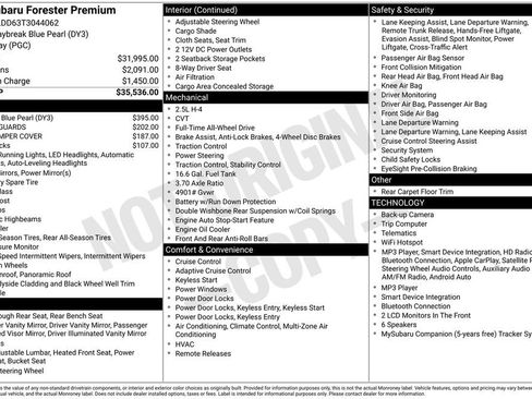 Certified 2026 Subaru Forester Premium AWD/4WD image 55