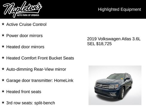 Used 2019 Volkswagen Atlas SEL image 7