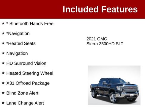 Used 2021 GMC Sierra 3500 SLT w/ SLT Premium Package AWD/4WD image 3