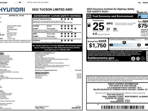 Used 2023 Hyundai Tucson Limited AWD/4WD image 28