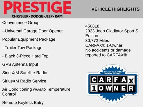 Used 2023 Jeep Gladiator Sport image 8