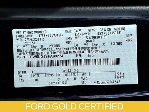 Certified 2025 Ford F150 Lariat w/ Equipment Group 501A Mid AWD/4WD image 18