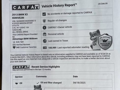 Used 2013 BMW X3 xDrive28i image 34