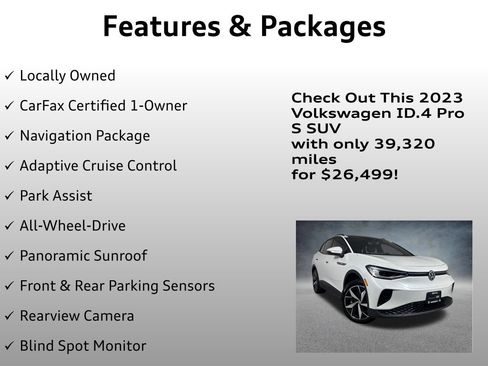 Used 2023 Volkswagen ID.4 Pro S AWD/4WD image 4