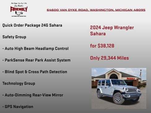 Used 2024 Jeep Wrangler Unlimited Sahara w/ Technology Group AWD/4WD image 5