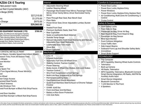 Used 2017 MAZDA CX-5 Touring w/ Preferred Equipment Package AWD/4WD image 4