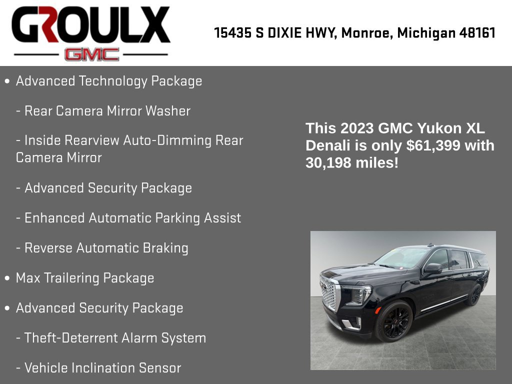 Used 2023 GMC Yukon XL Denali w/ Denali Reserve Package AWD/4WD image 8