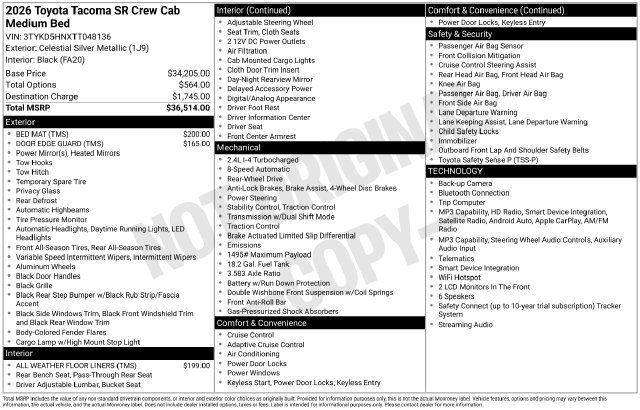 Used 2026 Toyota Tacoma SR RWD image 7