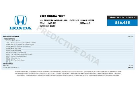 Used 2021 Honda Pilot EX image 2