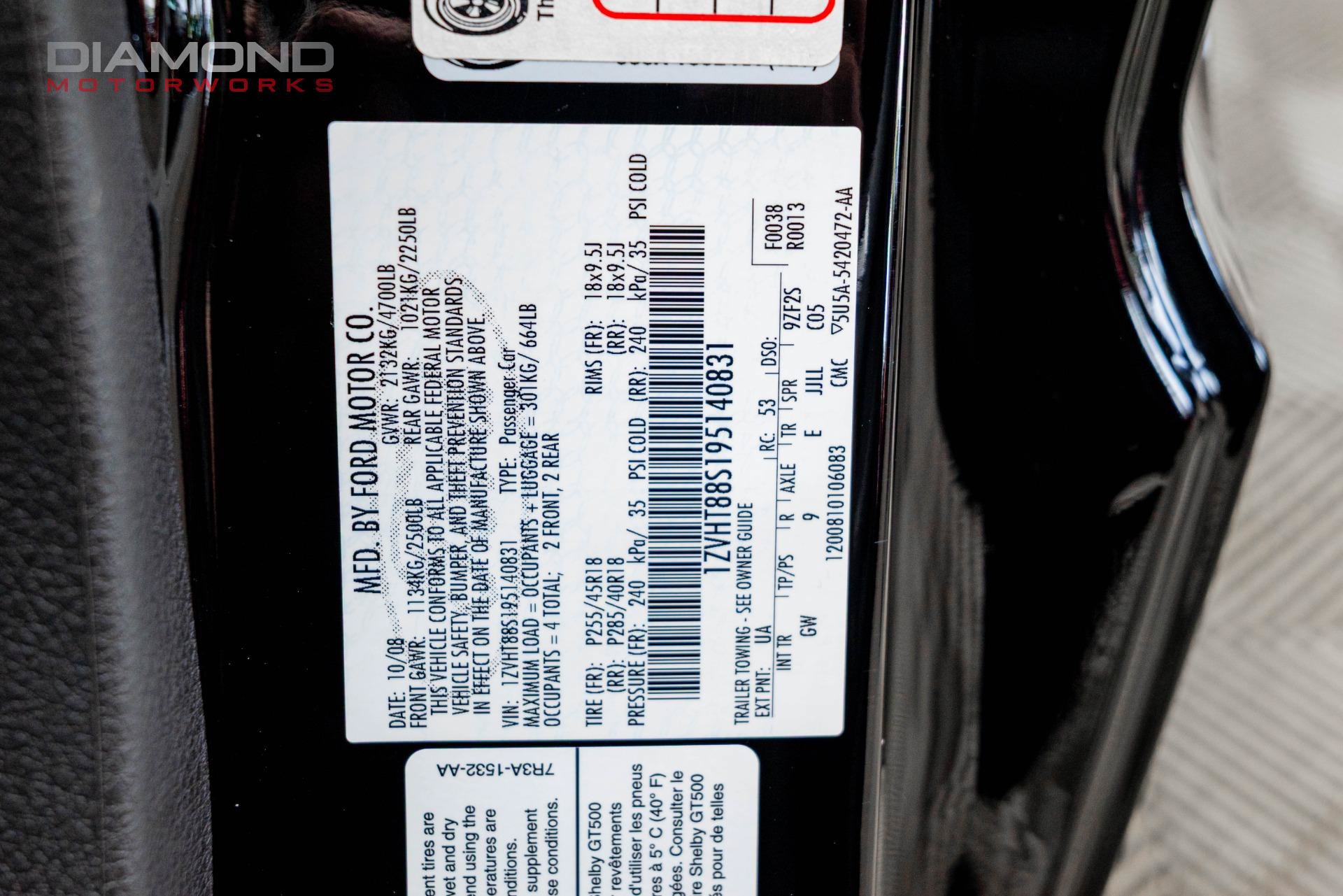 Used 2009 Ford Mustang Shelby GT500 RWD image 83