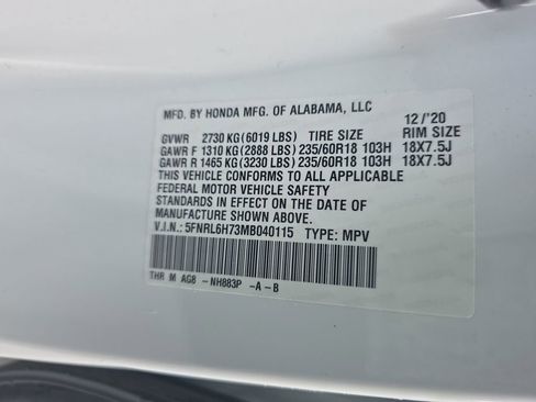 Certified 2021 Honda Odyssey EX-L image 26