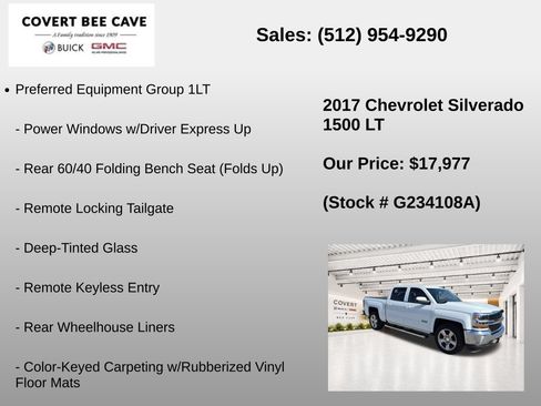 Used 2017 Chevrolet Silverado 1500 LT w/ Texas Edition RWD image 7
