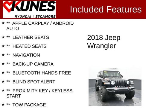Used 2018 Jeep Wrangler Unlimited Rubicon w/ Dual Top Group AWD/4WD image 2