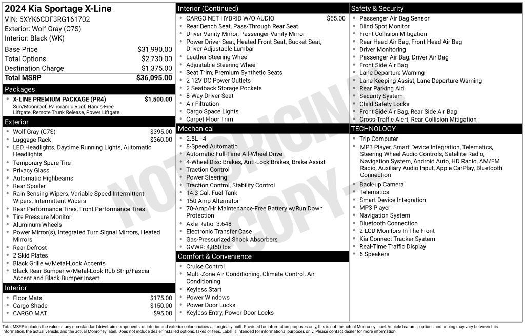 Used 2024 Kia Sportage X-Line w/ X-Line Premium Package AWD/4WD image 35
